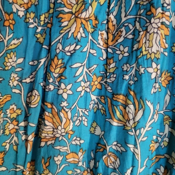 Patchwork Reversible Cotton Maxi Skirt 3X Elastic Waist Boho Hippie Festival - Picture 6 of 11